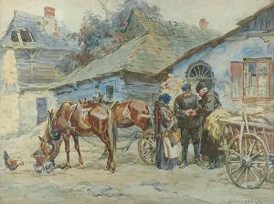 Scena Rodzajowa by Stanislaw Bagienski