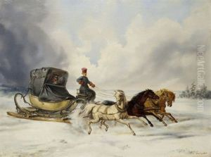Die Fahrt Mit Der Trojka by Otto Grashof