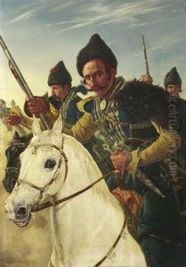 Kosaken Zu Pferde by Otto Grashof