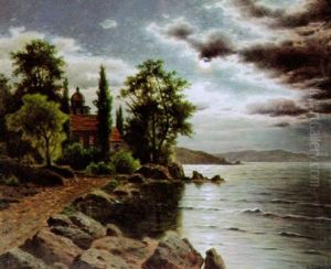 Mond Uber Seelandschaft by Adolf Grass