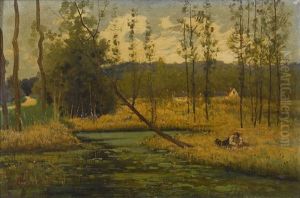 Herbstliche Auenlandschaft by Auguste Grasset