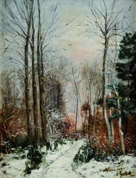 Un Chemin Hivernal A Barbizon - view 1