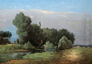 Idyllische Fluslandschaft