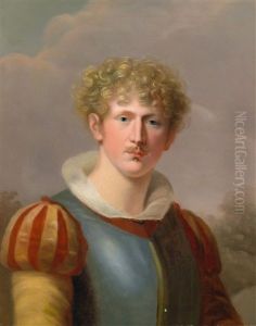 Bildnis Eines Blondgelockten Jungen Mannes In Einem Renaissancekostum by Giuseppe or Josef Grassi