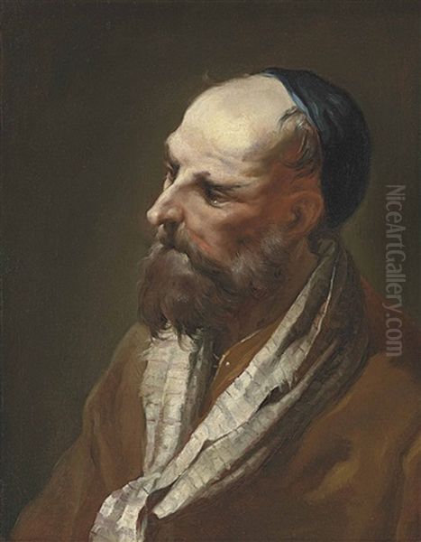 Study Of A Bearded Man, Wearing A Skull-cap - view 1