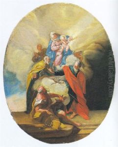 Madonna Col Bambino E Quattro Santi