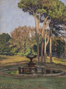 Fontana E Pini Di Villa Panfili