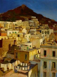 View Of A Mountain City by Gerardus Hendrik Grauss