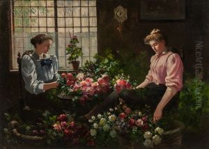Arranging The Flowers by Abbott Fuller Graves