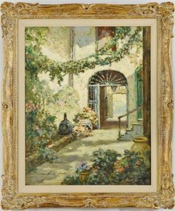Flowe-filled Courtyard by Abbott Fuller Graves