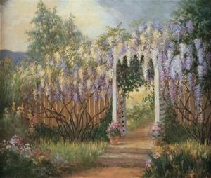 Sunlit Path With Wisteria by Abbott Fuller Graves