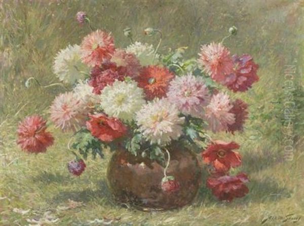 Still Life With Poppies And Chrysanthemums - view 1