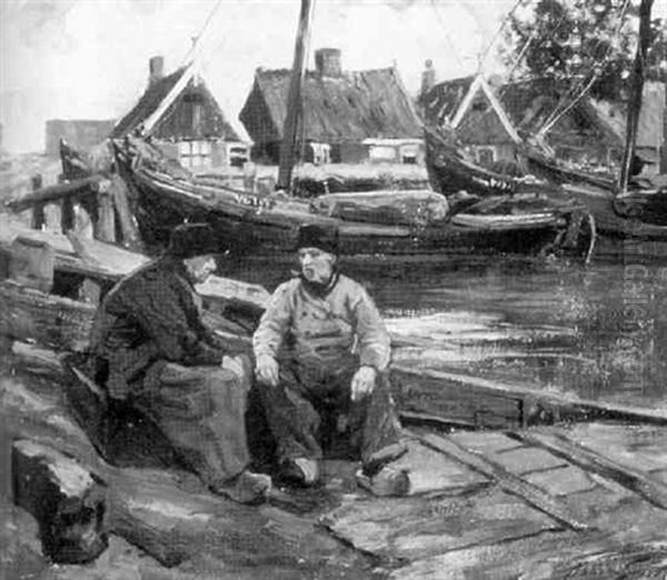 Fishermen By The Pier - view 1