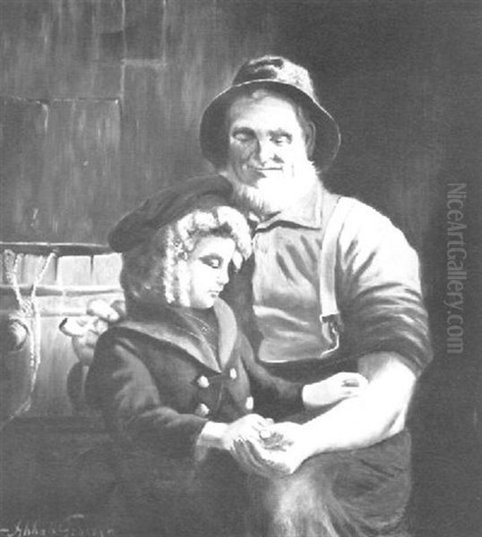 Fisherman And Young Girl - view 1