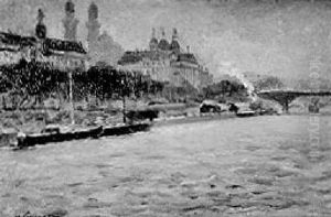 The Seine - Paris by Abbott Fuller Graves
