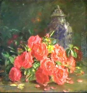 Still Life With Roses And Ginger Jar