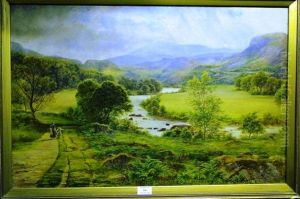 Paysage D'ecosse A La Promeneuse by Frederick Percy Graves
