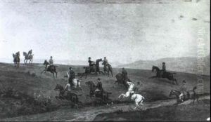 A French Hunting Scene by A. du Gravier