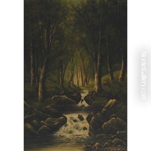 A Woodland Brook by John Warren Gray