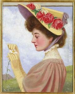 Junge Dame Mit Hut by Kate (Kathryn) Gray