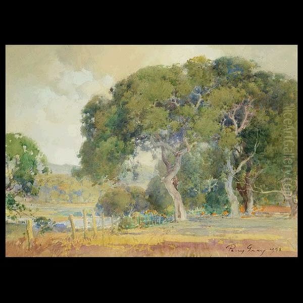 Majestic Oaks With Poppies - view 1
