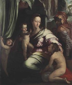 The Madonna And Child With The Young Saint John The Baptist And Saint Elizabeth