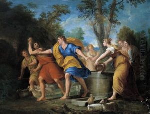 Jacob, Rachel Und Laban Am Brunnen by Ercole Graziani the Younger