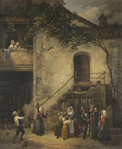 The Village Wedding by Eufemio Grazzini