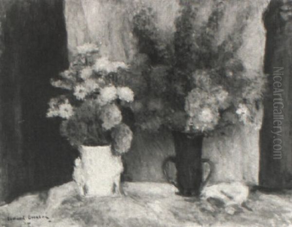 Double Bouquet, Red Background - view 1