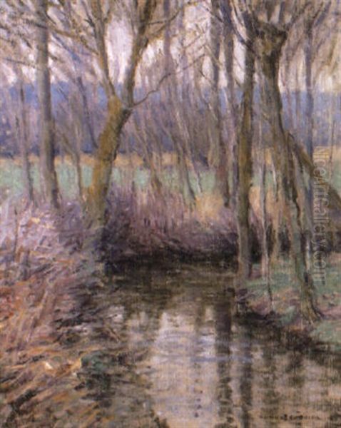 Stream At Giverny - view 1
