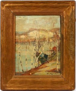 Lake With Dunes In Background by William Greason