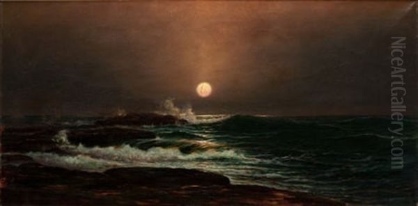 Coastal Surf By Moonlight - view 1