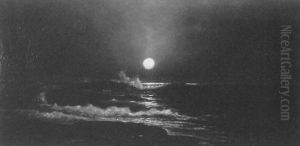 Coastal Surf By Moonlight
