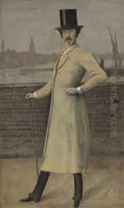 Portrait Of James Mcneill Whistler, Standing, Full-length by Walter Greaves
