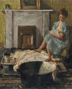 Nursing By A Fireside