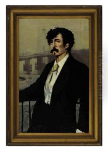 Portrait Of Whistler, Battersea Bridge Beyond