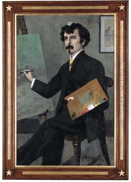 Portrait Of Whistler At His Easel - view 1