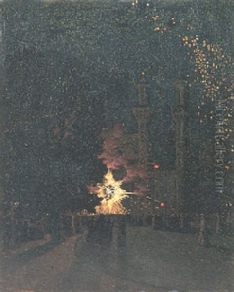 Fireworks At Cremorne Gardens, Chelsea - view 1
