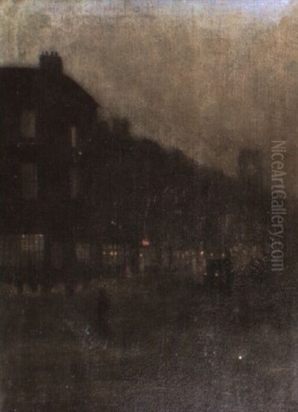 Chelsea Embankment At Dusk - view 1