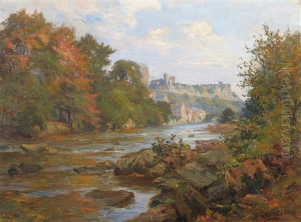 Richmond Castle And Town On The Swale - view 1