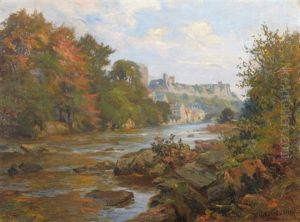 Richmond Castle And Town On The Swale