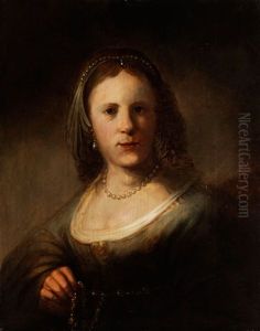 Halbbildnis Einer Jungen Frau Mit Perlenschmuck by Frans Pietersz de Grebber