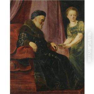 King David And Abishag by Pieter Fransz de Grebber