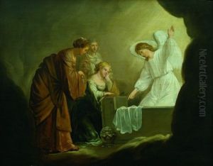 Die Drei Marien Und Der Engel Am Offenen Grab Christi