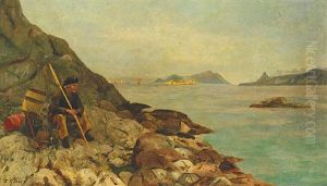 Wartender Fischer In Norwegischer Landschaft