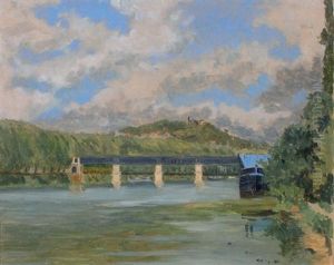 Le Mont Valerien Et La Passerelle De L'avre by Nicolas de (Prince) Grece