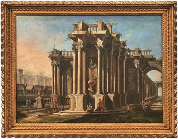 Antikes Architekturcapriccio Mit Ruinen Und Personen - view 1