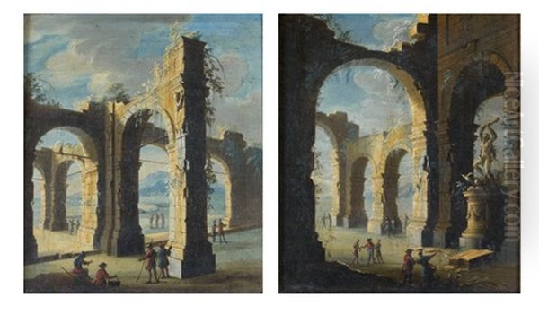 Caprices Avec Ruines Antiques (pair) - view 1