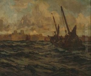 A Fishing Boat Approaching Whitby by Joseph Richard Bagshawe