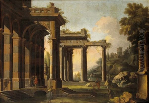 Capriccio Architettonico Di Rovine Con Figure - view 1